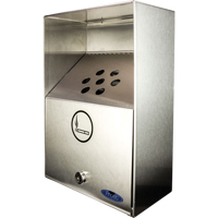 Smoking Receptacles, Wall-Mount, Stainless Steel, 3.3 Litres Capacity, 13-1/2" Height Northern Industrial Supply Inc.