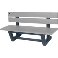 Bancs de parc d'ext&eacute;rieur, Plastique recycl&eacute;, 60" lo x 17" la x 17" h, Gris Northern Industrial Supply Inc.