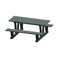 Tables de pique-nique d'ext&eacute;rieur en plastique recycl&eacute;, 72" lo x 60-5/16" la, Gris Northern Industrial Supply Inc.