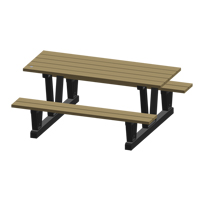 Tables de pique-nique d'ext&eacute;rieur en plastique recycl&eacute;, 72" lo x 60-5/16" la, Sable Northern Industrial Supply Inc.