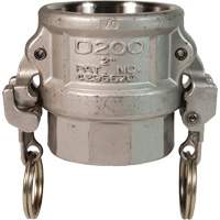 EZ Boss-Lock Cam & Groove Coupler, Stainless Steel, Type D, 1", Female NPT, 250 PSI Northern Industrial Supply Inc.