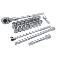 Jeu de douilles m&eacute;triques, 20 Mcx, Prise de 3/4" Northern Industrial Supply Inc.