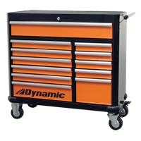Armoire &agrave; outils mobile, 12 tiroirs, 42" la x 18" p x 41" h, Noir/Orange Northern Industrial Supply Inc.
