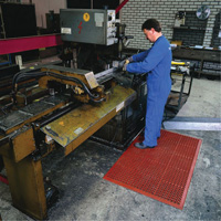 Tapis de s&eacute;rie Competitor, &agrave; fentes, 3' x 5' x 7/8", Orange, Caoutchouc naturel Northern Industrial Supply Inc.