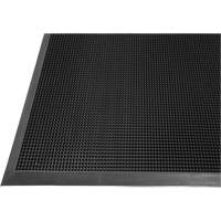 Tapis Gritstop Fingermat, Caoutchouc, Grattoir Type, Motif Textur&eacute;, 2' x 2-2/3', Noir Northern Industrial Supply Inc.