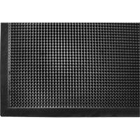 Tapis Gritstop Fingermat, Caoutchouc, Grattoir Type, Motif Textur&eacute;, 2' x 2-2/3', Noir Northern Industrial Supply Inc.