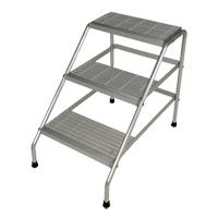 Escabeau en aluminium, 3 marches, 34-9/16" x 22-13/16" x Hauteur 30" Northern Industrial Supply Inc.