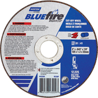 BlueFire&reg; Cut-off Wheel, 4-1/2" x 0.045"/1/16", 7/8" Arbor, Type 01/41, Aluminum Oxide/Zirconium, 13580 RPM Northern Industrial Supply Inc.