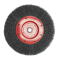 Economy Crimped Wire Wheel Brushes - Narrow Face, 6" Dia., 0.014 Fill, 2" Arbor Northern Industrial Supply Inc.