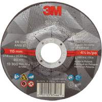 Silver Cut-Off Wheel, 4-1/2" x 0.045", 7/8" Arbor, Type 27, Ceramic, 13300 RPM Northern Industrial Supply Inc.