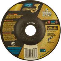 Quantum3 Grinding Wheel, 5" x 1/4", 7/8" Arbor, Ceramic, Type 27 Northern Industrial Supply Inc.