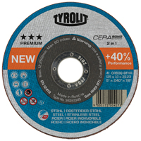 Cerabond Cutting Disc, 5" x 0.045", 7/8" Arbor, Type 1, Ceramic, 12250 RPM Northern Industrial Supply Inc.