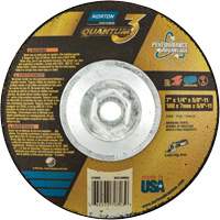Quantum3 SG Saucer Wheel, 7" x 1/4", 5/8"-11 Arbor, Ceramic Alumina, Type 28 Northern Industrial Supply Inc.