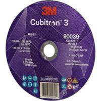 Meule &agrave; tronçonner Cubitron 3, 7" x 0,09", Arbre de 7/8", Type T27, C&eacute;ramique, 8500 Tr/min Northern Industrial Supply Inc.