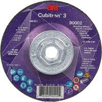 Meule a moyeu d&eacute;port&eacute; Cubitron 3, 4-1/2" x 1/4", Arbre 5/8"-11, C&eacute;ramique, Type T27 Northern Industrial Supply Inc.