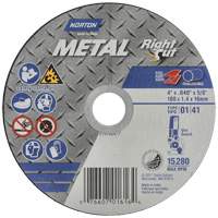 Metal RightCut Right Angle Cut-Off Wheel, 4-1/2" x 0.04", 7/8" Arbor, Type 01/41, Aluminum Oxide, 13580 RPM Northern Industrial Supply Inc.