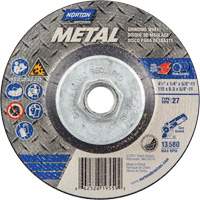 Metal Grinding Wheel, 4-1/2" x 1/4", 5/8"-11 Arbor, Aluminum Oxide, Type 27 Northern Industrial Supply Inc.