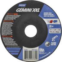 Gemini XXL Grinding Wheel, 4-1/2" x 1/4", 7/8" Arbor, Aluminum Oxide, Type 27 Northern Industrial Supply Inc.