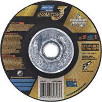 Quantum3 SG Grinding Wheel, 4-1/2" x 1/4", 5/8"-11 Arbor, Ceramic Alumina, Type 27 Northern Industrial Supply Inc.