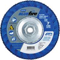 BlueFire&reg; Standard-Density Flap Disc, 7" x 5/8"-11, Type 27, P36 Grit, Zirconia Alumina Northern Industrial Supply Inc.
