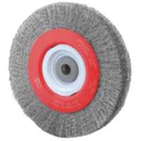 Crimped Bench Wheel, 8" Dia., 0.014" Fill, 1/2"-2 Arbor Northern Industrial Supply Inc.