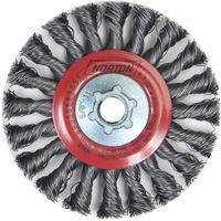Full Cable Twist Wire Wheel, 4" Dia., 0.02" Fill, 5/8"-11 Arbor, Steel Northern Industrial Supply Inc.