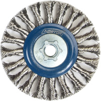 Full Cable Twist Wire Wheel, 4" Dia., 0.02" Fill, 5/8"-11 Arbor, Stainless Steel Northern Industrial Supply Inc.