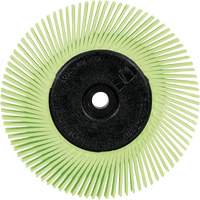 Brosse radiale en soies de pr&eacute;cision type A PN-RB avec adaptateur Scotch-Brite , C&eacute;ramique, Grain 50+, 6" dia. Northern Industrial Supply Inc.