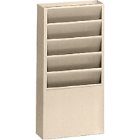 Literature Storage Racks, Stationary, 5 Slots, Steel, 9-3/4" W x 4-1/8" D x 21" H Northern Industrial Supply Inc.