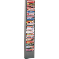 Literature Storage Racks, Stationary, 20 Slots, Steel, 13-1/8" W x 4-1/8" D x 58-1/2" H Northern Industrial Supply Inc.