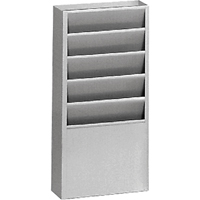 Literature Storage Racks, Stationary, 5 Slots, Steel, 9-3/4" W x 4-1/8" D x 21" H Northern Industrial Supply Inc.