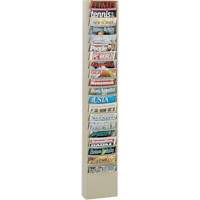 Literature Rack, Wall Mount, 20 Slots, Steel, 9-3/4" W x 4-1/8" D x 58" H Northern Industrial Supply Inc.