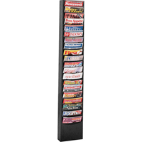 Literature Storage Racks, Stationary, 20 Slots, Steel, 13-1/8" W x 4-1/8" D x 58 1/2" H Northern Industrial Supply Inc.