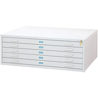 Steel Plan Files-5 Drawer, 5 Drawers, 53-3/8" W x 41-3/8" D x 16-1/2" H Northern Industrial Supply Inc.