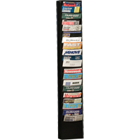 Literature Storage Racks, Stationary, 20 Slots, Steel, 9-3/4" W x 4-1/8" D x 58" H Northern Industrial Supply Inc.