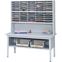 Mobilier E-Z Sort pour la salle du courrier- Tables de tri avec tablette-Dessus de table, 60" la x 28" p x 36" h, Stratifi&eacute; Northern Industrial Supply Inc.