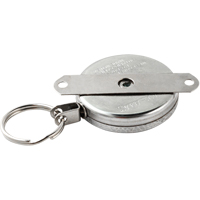 Self Retracting Key Chains, Chrome, 48" Cable, Mounting Bracket Attachment Northern Industrial Supply Inc.