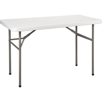 Folding Table, Rectangular, 48" L x 24" W, Polyethylene, White Northern Industrial Supply Inc.