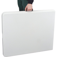 Fold-in-Half Table, Rectangular, 72" L x 30" W, Polyethylene, White Northern Industrial Supply Inc.