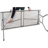 Fold-in-Half Table, Rectangular, 72" L x 30" W, Polyethylene, White Northern Industrial Supply Inc.