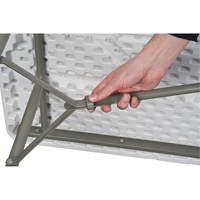 Fold-in-Half Table, Rectangular, 72" L x 30" W, Polyethylene, White Northern Industrial Supply Inc.