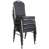 Chaises empilables, Tissu, Hauteur 37", Capacit&eacute; 275 lb, Noir Northern Industrial Supply Inc.