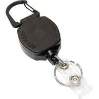 Self Retracting ID Badge and Key Reel, Zinc Alloy Metal, 24" Cable, Carabiner Attachment Northern Industrial Supply Inc.