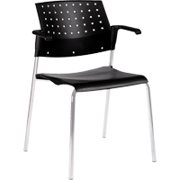 Stacking Chairs, Plastic, 33" High, 300 lbs. Capacity, Black Northern Industrial Supply Inc.