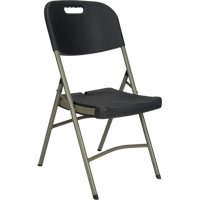 Folding Chair, Polyethylene, Black, 350 lbs. Weight Capacity Northern Industrial Supply Inc.