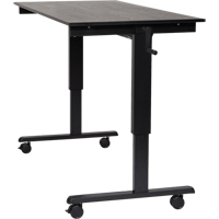 Adjustable Stand-Up Desk, Stand-Alone Desk, 48-1/2" H x 59" W x 29-1/2" D, Black Northern Industrial Supply Inc.