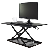 Adjustable Stand-Up Desk, Desktop Unit, 15-3/4" H x 31-1/2" W x 22-1/2" D, Black Northern Industrial Supply Inc.