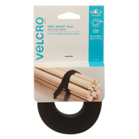 One-Wrap&reg; Fastener Tape, Hook & Loop, 12' x 3/4", Self-Grip, Black Northern Industrial Supply Inc.