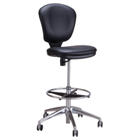 Metro Extended-High Chair, Vinyl, Black, 250 lbs. Capacity Northern Industrial Supply Inc.