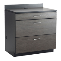 Armoire modulaire de base, 3 tiroirs, 36" la x 25" p x 39" h, Nuit d'Asie/noir Northern Industrial Supply Inc.